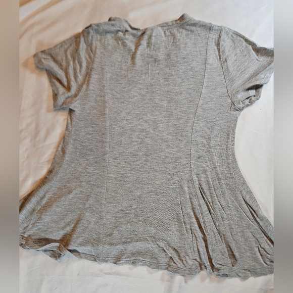 Mossimo Supply Co. Womens Gray Short Sleeve Fit And Flare Top Size XS - Picture 10 of 11